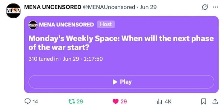 Monday's Weekly: 29 June 2026