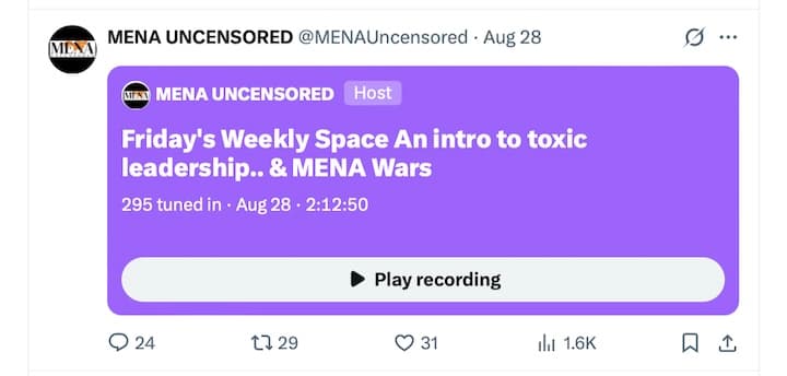 Friday's Weekly Space: 28 August 2026