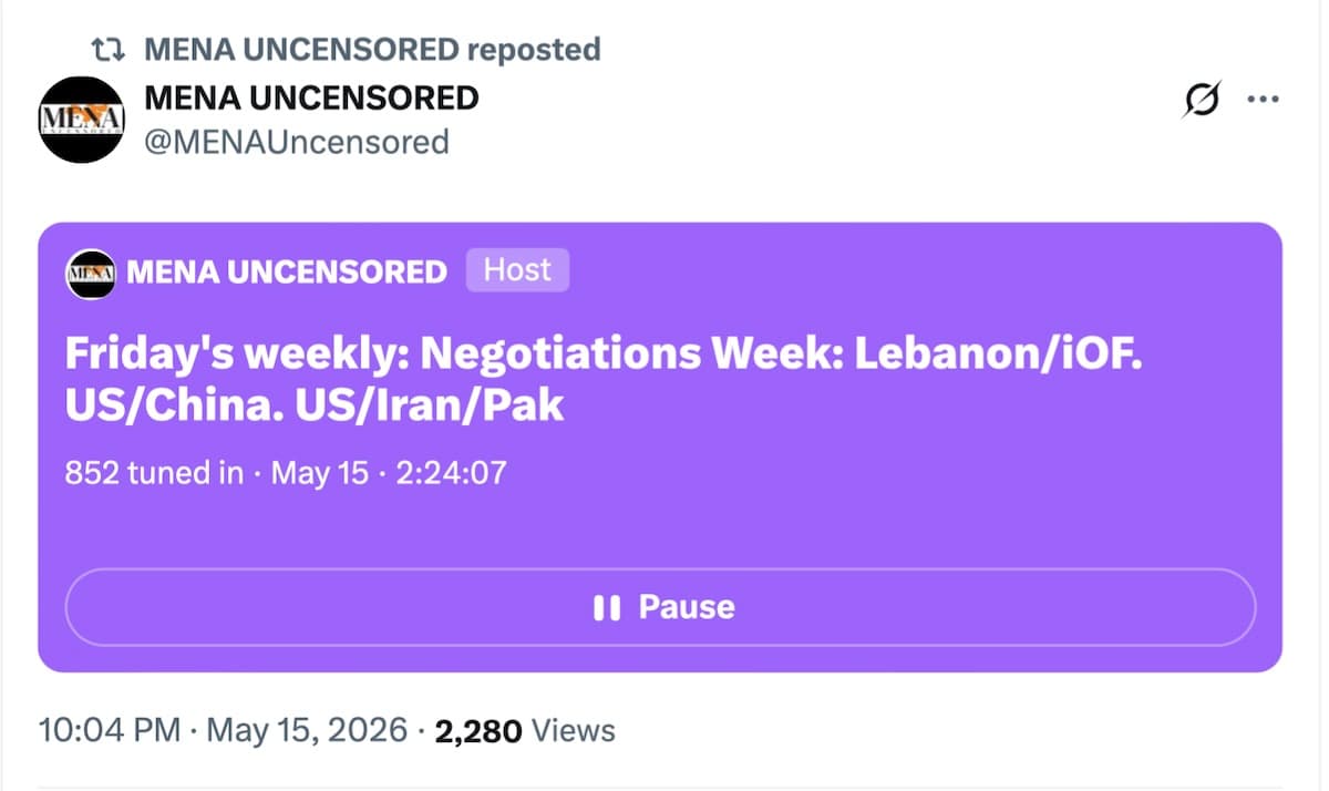 Friday's Weekly: 15 May 2026