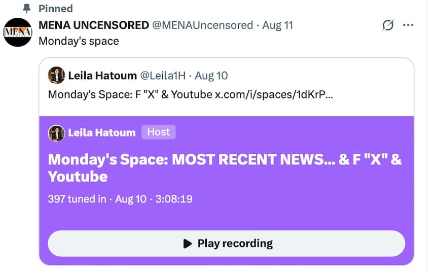 Monday's Space: 10 Aug 2026